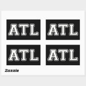 Sticker Rectangulaire Atlanta Géorgie (Feuille)