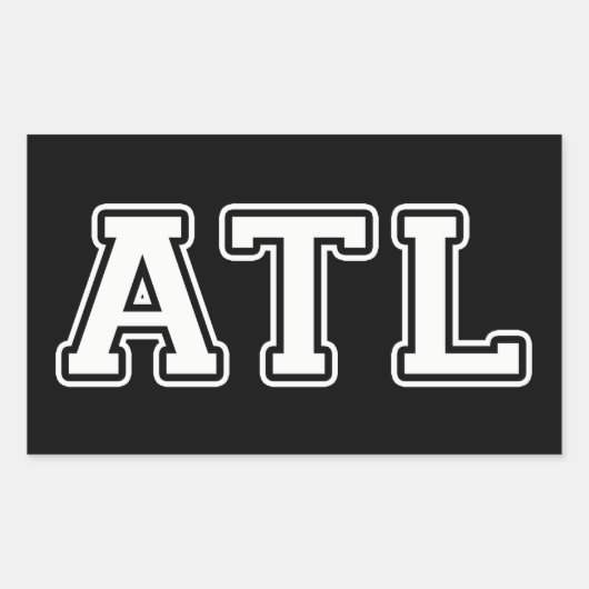 Sticker Rectangulaire Atlanta Géorgie (Devant)
