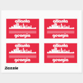 Sticker Rectangulaire Atlanta Géorgie (Feuille)