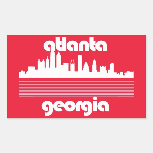 Sticker Rectangulaire Atlanta Géorgie (Devant)