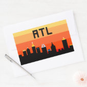 Sticker Rectangulaire Atlanta Skyline ATL 8 bits (Enveloppe)