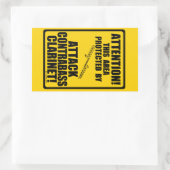 Sticker Rectangulaire Attaquer la clarinette de contrebande (Sac)