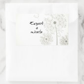 Sticker Rectangulaire Attendez-vous à un Miracle Inspirational (Sac)