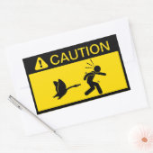 Sticker Rectangulaire Attention : Attaquer les oies (Enveloppe)