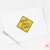 Sticker Rectangulaire Attention aux serpents, signalisation routière, Au (Enveloppe)