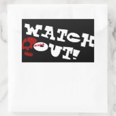 Sticker Rectangulaire Attention Avertissement Skuletons (Sac)