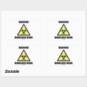 Sticker Rectangulaire Attention ! Biohazard inside (Feuille)