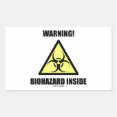 Sticker Rectangulaire Attention ! Biohazard inside (Devant)