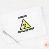 Sticker Rectangulaire Attention ! Biohazard inside (Enveloppe)