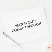 Sticker Rectangulaire Attention ! Passer (Enveloppe)