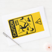 Sticker Rectangulaire ATTENTION : Pente de lapin - Signal d'avertissemen (Enveloppe)