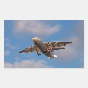 Sticker Rectangulaire Atterrissage d'un jet Avro RJ85