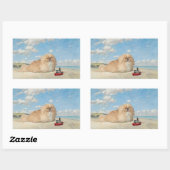Sticker Rectangulaire Au bord de la mer (Feuille)