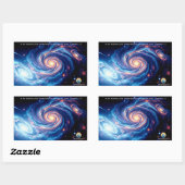 Sticker Rectangulaire Au début, Dieu et Verse de création (Feuille)