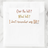 Sticker Rectangulaire Au-Dessus De La Colline ? (Sac)