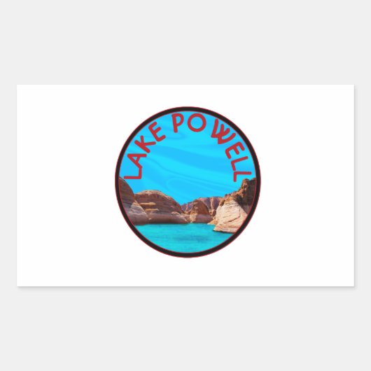 Sticker Rectangulaire Au lac Powell (Devant)