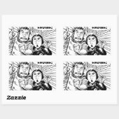 Sticker Rectangulaire Au panneau Moteur Différence (Feuille)