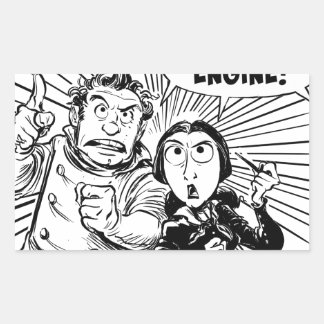 Sticker Rectangulaire Au panneau Moteur Différence