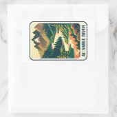 Sticker Rectangulaire Au Sable Rivière Michigan Couleurs (Sac)