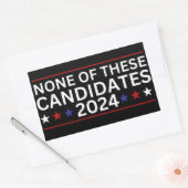 Sticker Rectangulaire Aucun de ces candidats 2024 drôle humo sarcastique (Enveloppe)