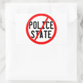 Sticker Rectangulaire AUCUN ÉTAT POLICIER - maintenant/illuminati/occupy (Sac)