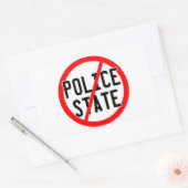 Sticker Rectangulaire AUCUN ÉTAT POLICIER - maintenant/illuminati/occupy (Enveloppe)