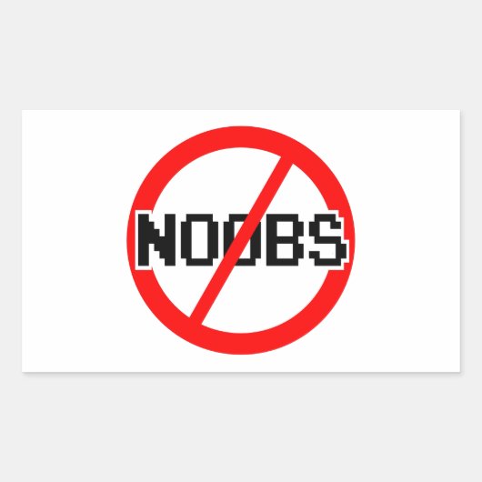 Sticker Rectangulaire AUCUN NOOBS - singe du geek/hacker/pc/code (Devant)
