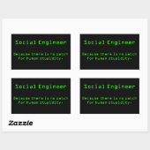 Sticker Rectangulaire Aucun patch (Feuille)