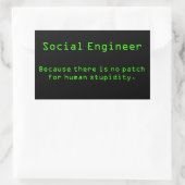 Sticker Rectangulaire Aucun patch (Sac)