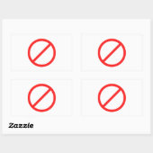 Sticker Rectangulaire Aucun symbole (Feuille)