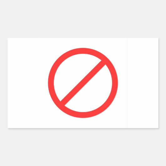 Sticker Rectangulaire Aucun symbole (Devant)