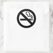 Sticker Rectangulaire Aucun symbole de tabagisme (Sac)