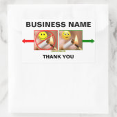 STICKER RECTANGULAIRE AUCUN TABAGISME/FUMEUR (Sac)