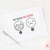 Sticker Rectangulaire Aucune entrée de masque (Enveloppe)