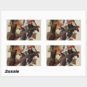 Sticker Rectangulaire Audubon Peinture d'Oiseaux Pic Pilé (Feuille)