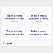 Sticker Rectangulaire Aujourd'hui un lecteur, demain un leader (Feuille)