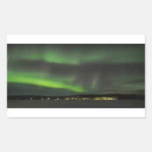 Sticker Rectangulaire Aurora borealis dans le ciel