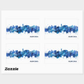 Sticker Rectangulaire Aurora Colorado Skyline Blue (Feuille)