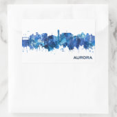 Sticker Rectangulaire Aurora Colorado Skyline Blue (Sac)