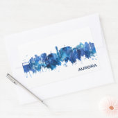 Sticker Rectangulaire Aurora Colorado Skyline Blue (Enveloppe)