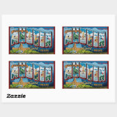 Sticker Rectangulaire Austin, Texas (Feuille)