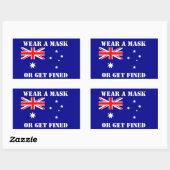STICKER RECTANGULAIRE AUSTRALIE (Feuille)