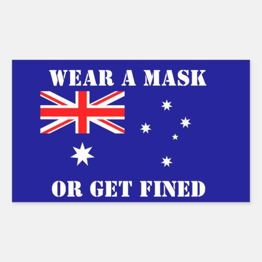 STICKER RECTANGULAIRE AUSTRALIE (Devant)