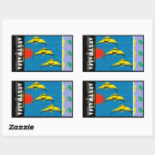 Sticker Rectangulaire Australie (Feuille)