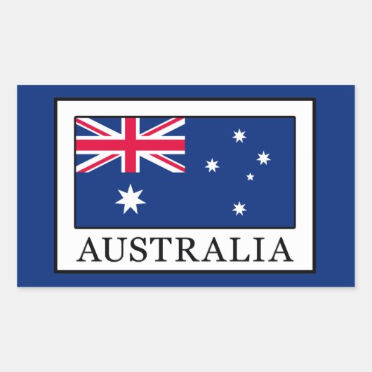 Sticker Rectangulaire Australie (Devant)