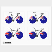 Sticker Rectangulaire Australie Drapeau cycliste (Feuille)