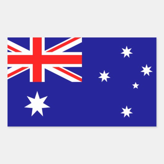 Sticker Rectangulaire AUSTRALIE : Drapeau de l'Australie (Devant)