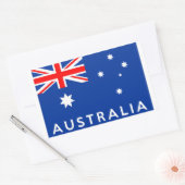 Sticker Rectangulaire australie symbole du drapeau du pays nom (Enveloppe)
