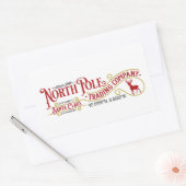 Sticker Rectangulaire Authentic North Pôle fait cadeau de Noël autocolla (Enveloppe)