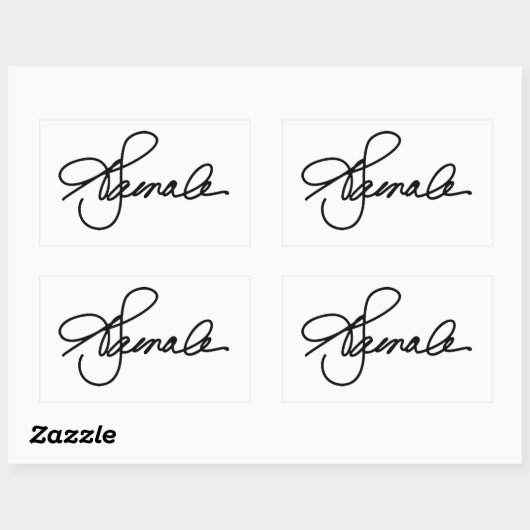 Sticker Rectangulaire Autographe Kamala Harris 2020 (Feuille)